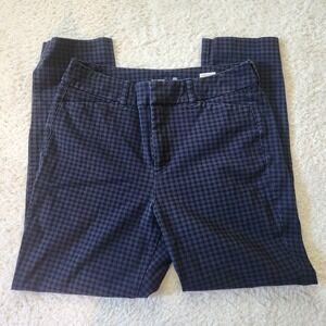 Old‎ Navy Pixie High Rise Ankle Pants Navy Black Houndstooth Size 8